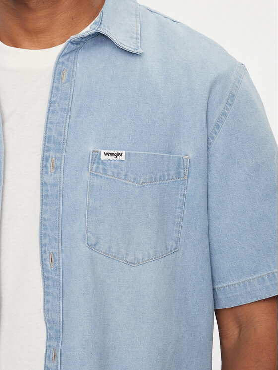 Wrangler Wrangler camicia di jeans 112350184 Blu Regular Fit