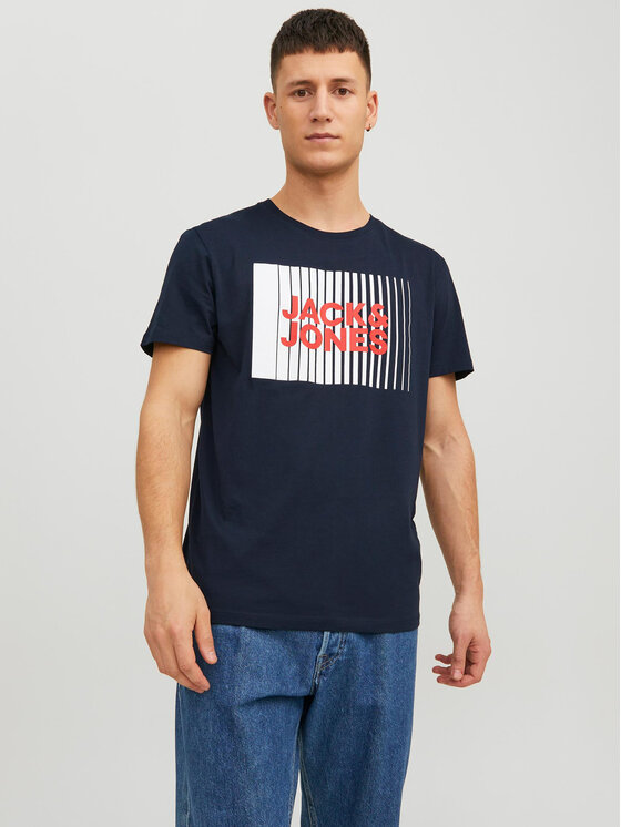 Jack & Jones Jack & Jones T-Shirt Corp 12233999 Tmavomodrá Standard Fit