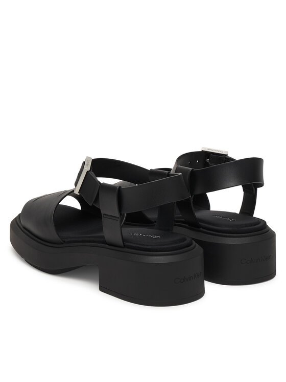 Calvin Klein Calvin Klein Sandali Chunky Sandal Lth Mg HW0HW03131 Nero