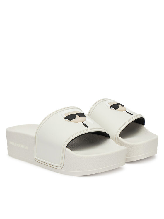 KARL LAGERFELD KARL LAGERFELD Παντόφλες Kondo Maxi KL80805A Λευκό
