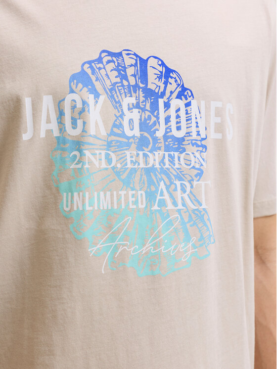Jack & Jones Jack & Jones Футболка Gradient Print 12288094 Світло-бежевий Regular Fit