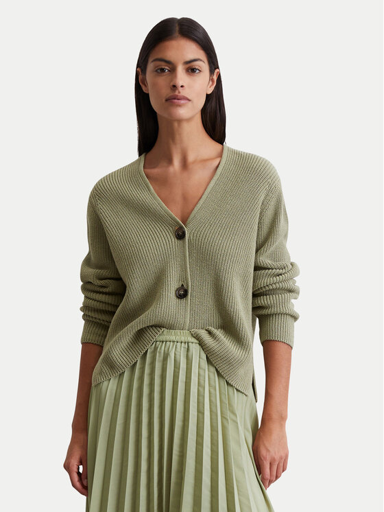 Marc O'Polo Marc O'Polo Kardigán 506 6059 61069 Zöld Relaxed Fit