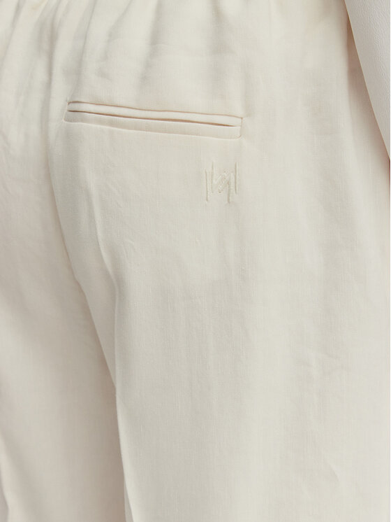 Marella Marella Pantaloni din material Alloro 2613131115 Écru Regular Fit