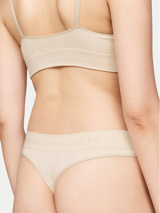 Tommy Hilfiger Tommy Hilfiger Stringové nohavičky UW0UW05503 Béžová
