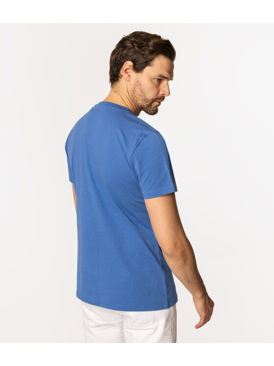 Lee Cooper Lee Cooper T-Shirt BRAND5 1160 Niebieski Regular Fit