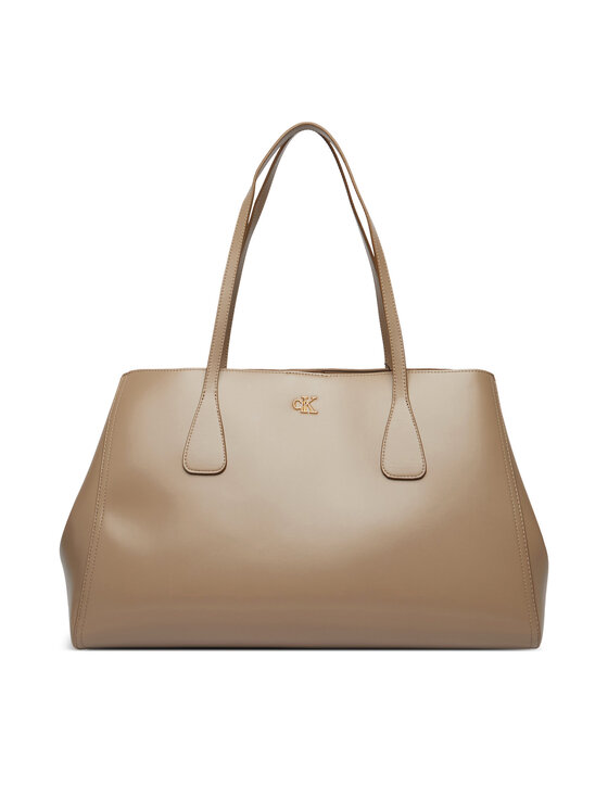 Calvin Klein Calvin Klein Kabelka Ck Snap Large Tote LV04F3502G Béžová