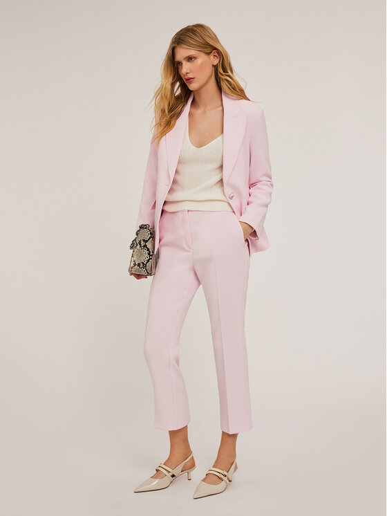 Motivi Motivi Spodnie materiałowe P195Q003748N006 Różowy Regular Fit