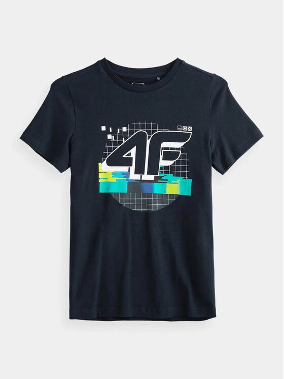4F 4F T-Shirt 4FJWSS25TTSHM3051-20S Μαύρο Regular Fit