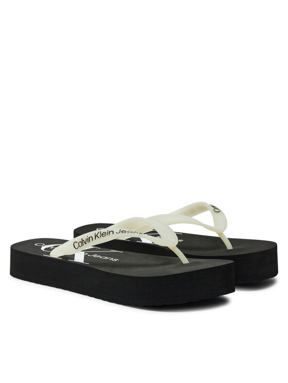 Calvin Klein Jeans Calvin Klein Jeans Šlepetės per pirštą Beach Sandal Flatform YW0YW01620 Juoda