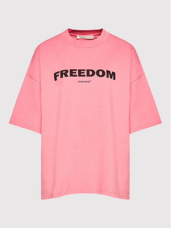 Americanos Americanos T-krekls Unisex Brooklyn Heavy Jersey Rozā Oversize