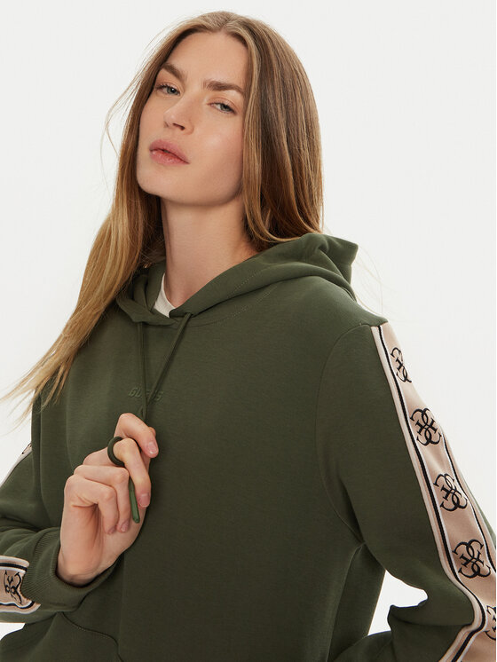 Guess Guess Bluza Carla V4YQ11 KB3P2 Zielony Regular Fit