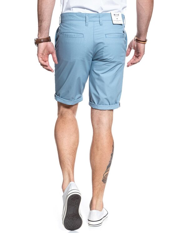 Mustang Mustang Szorty jeansowe CHINO SHORT Niebieski Slim Fit