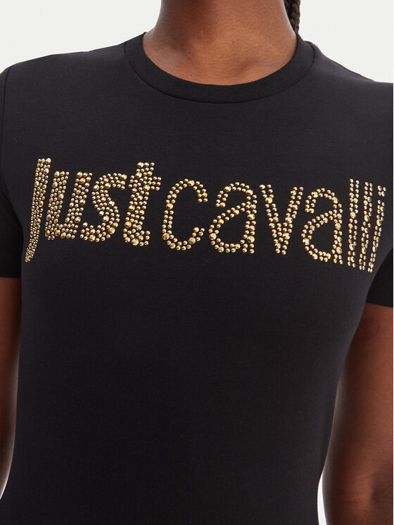 Just Cavalli Just Cavalli Hétköznapi ruha 80PAOE21 CJ112 Fekete Slim Fit