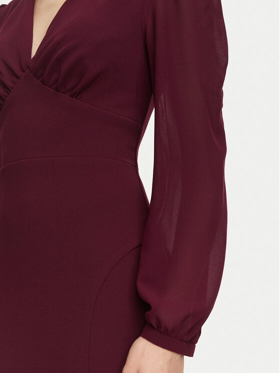 Rinascimento Rinascimento Abendkleid CFC0130450003 Dunkelrot Slim Fit