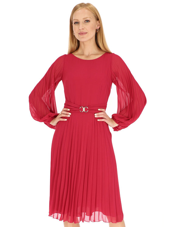 Potis & Verso Potis & Verso Sukienka elegancka Mistic Różowy Slim Fit