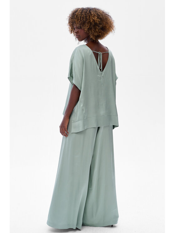 blue shadow blue shadow Spodnie damskie Cygaro Zielony Regular Fit