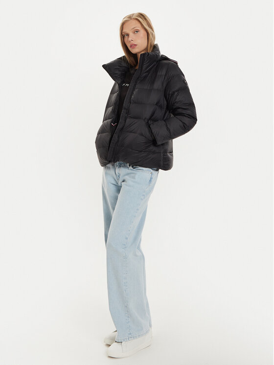 Tommy Hilfiger Tommy Hilfiger Kurtka puchowa WW0WW43118 Czarny Relaxed Fit