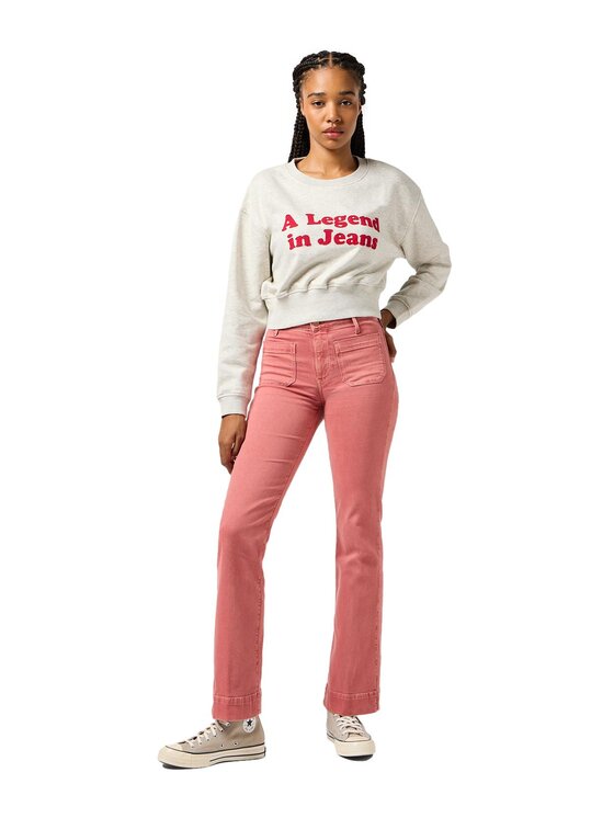 Wrangler Wrangler Felpa 112362582 Écru Relaxed Fit