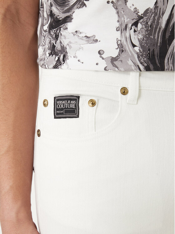 Versace Jeans Couture Versace Jeans Couture Jeansy 80GAB5S0 CEWCA Bílá Slim Fit