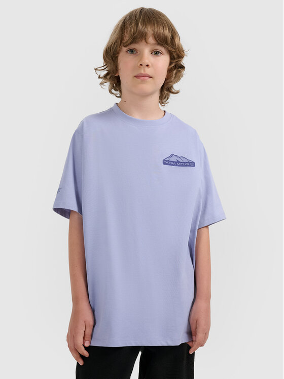 4F 4F T-Shirt APRES SKI Niebieski jasny Oversize
