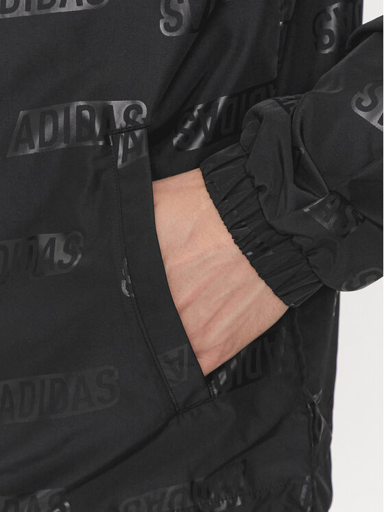 adidas adidas Демісезонна куртка Embossed Coaches IJ6434 Чорний Regular Fit