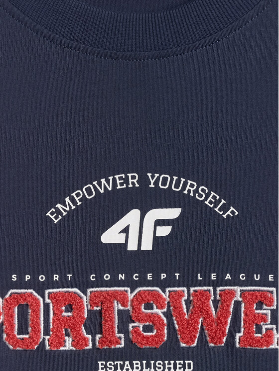 4F 4F T-Shirt SPORTS CLUB Granatowy Regular Fit