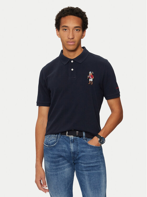 U.S. Polo Assn. U.S. Polo Assn. Polo särk MUP3056 Tumesinine Regular Fit