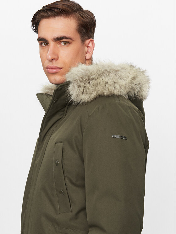 Geox Geox Зимно яке Norwolk M3628F T2951F 3415 Зелен Regular Fit