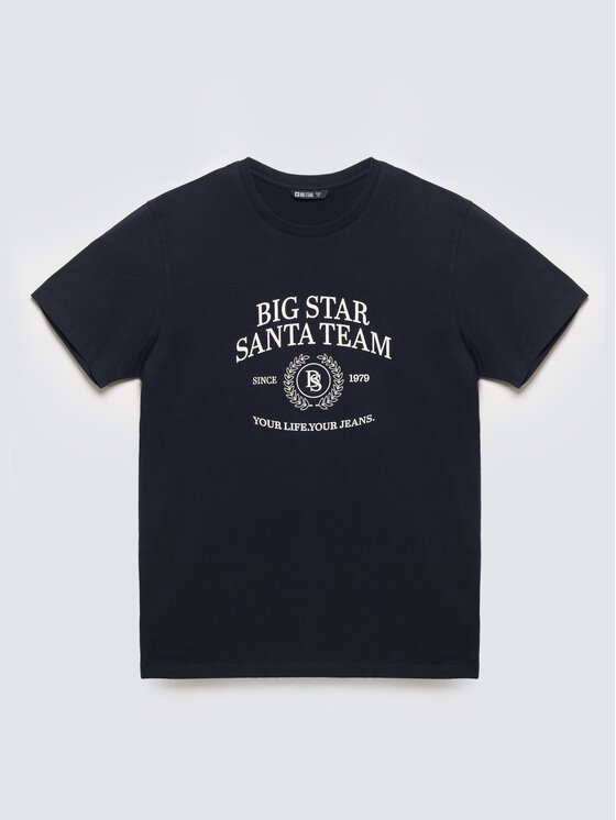 BIG STAR BIG STAR T-Shirt MARR Granatowy Basic Fit