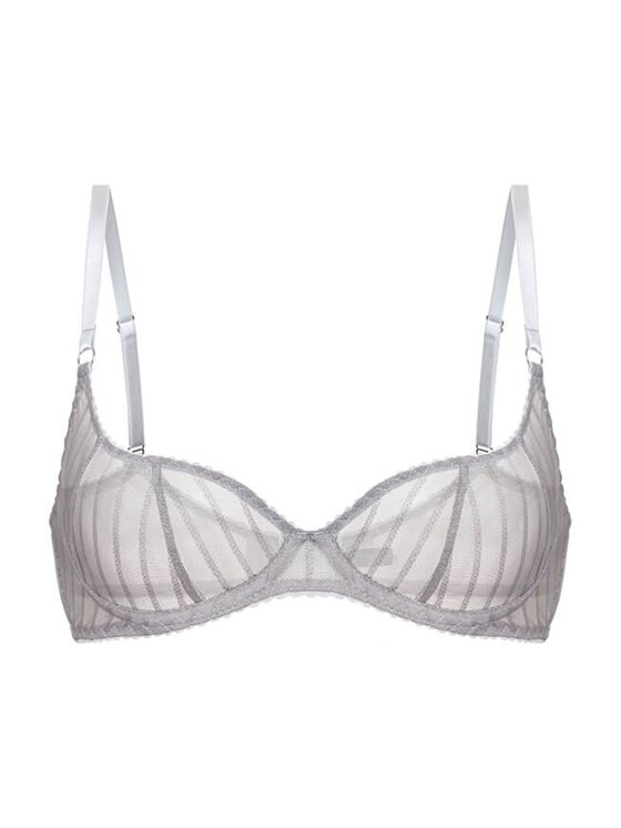 Merci Lingerie Merci Lingerie Biustonosz balkonetka E02DS06BG Szary