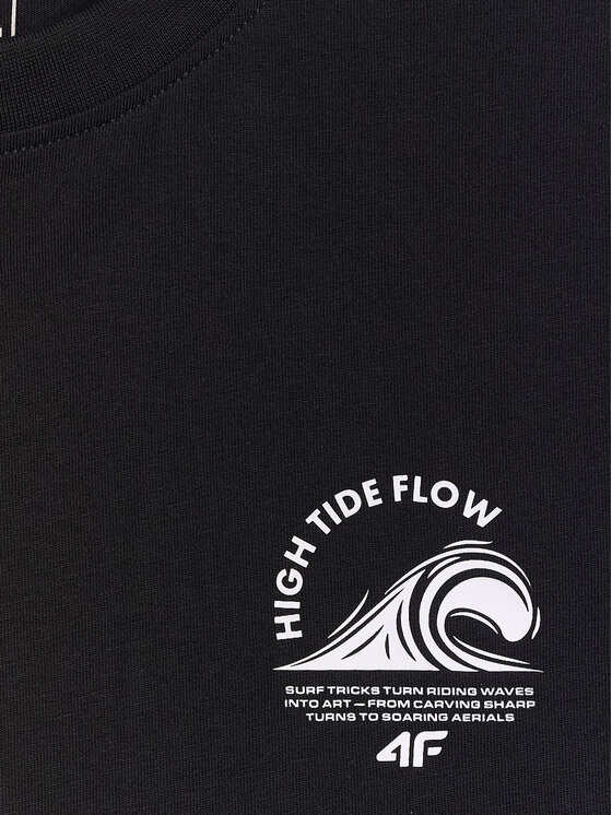 4F 4F Tank top CATCH THE WAVE Czarny Standard Fit