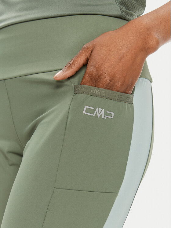 CMP CMP Colanți 34T6766 Verde Regular Fit
