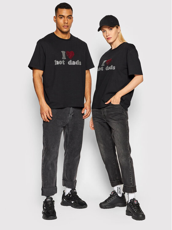 2005 2005 T-Shirt Unisex Hot Dads Czarny Regular Fit