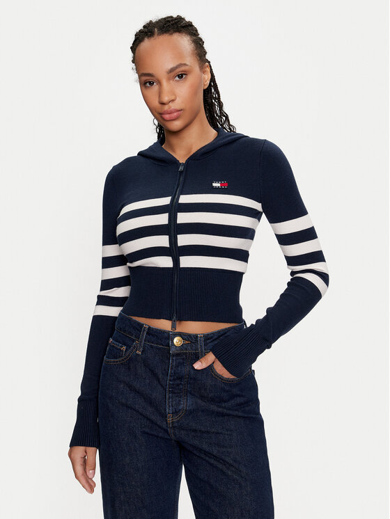 Tommy Jeans Tommy Jeans Džemper DW0DW18524 Tamnoplava Slim Fit