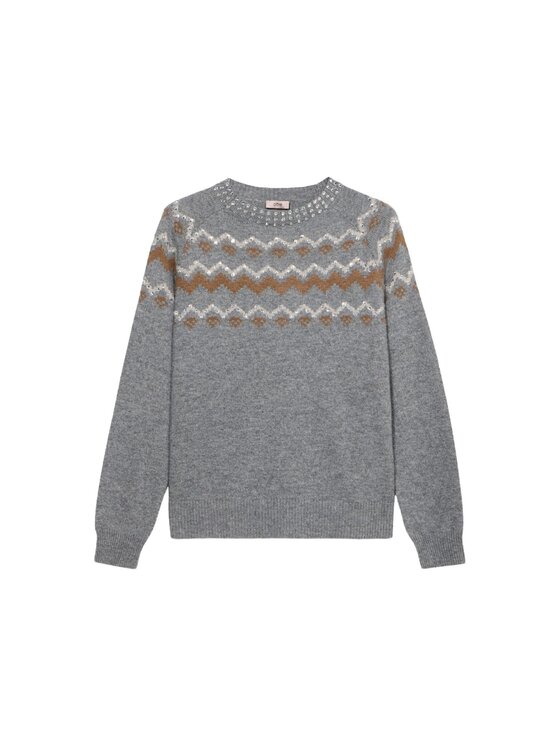 Oltre Oltre Maglione M367J005111N0S3 Grigio Regular Fit