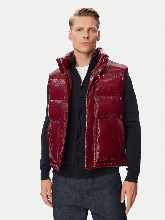 HUGO HUGO Bezrękawnik Baltinos2641 50574162 Bordowy Regular Fit