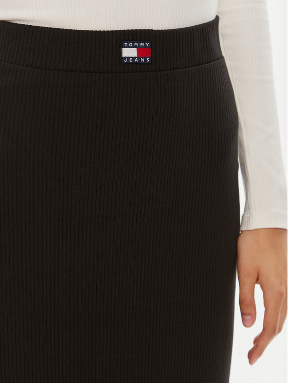 Tommy Jeans Tommy Jeans Fustă tip creion DW0DW18487 Negru Slim Fit