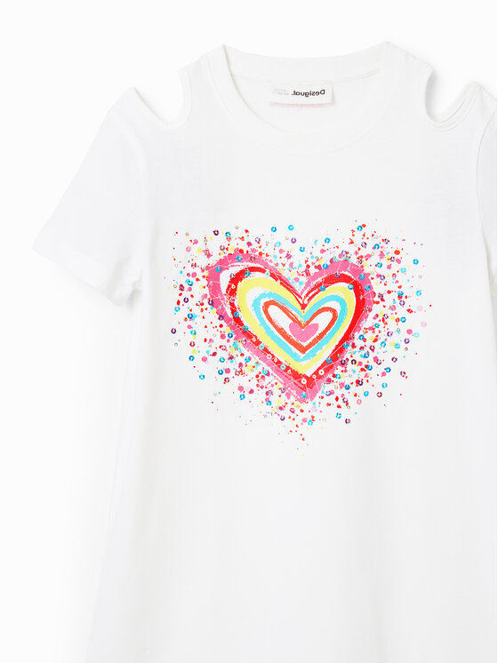 Desigual Desigual Sukienka codzienna 23SGVK09 Biały Regular Fit