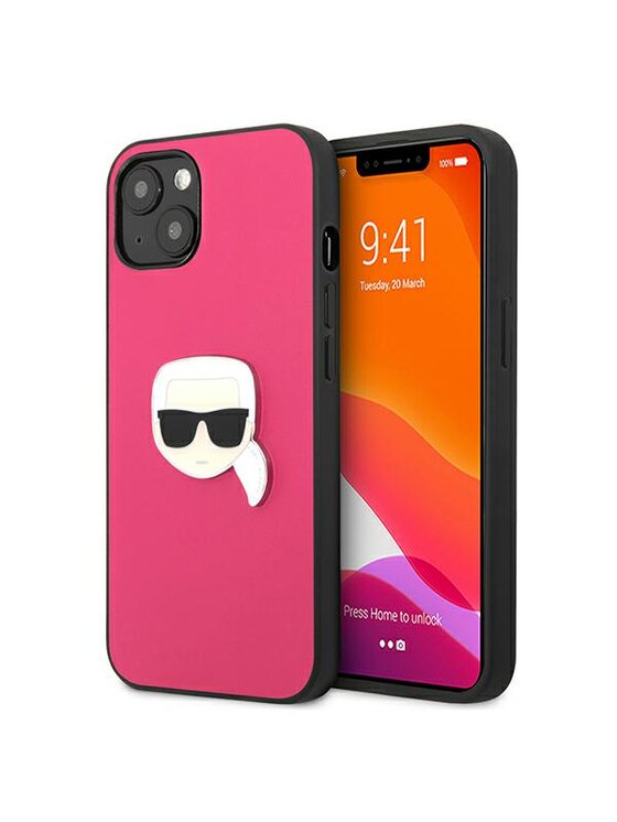 Etui na telefon KARL LAGERFELD, Różowe, iPhone 13 Mini