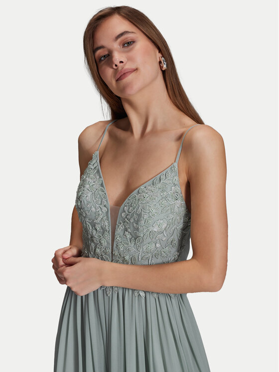 Hey Kyla Hey Kyla Sukienka wieczorowa 5AI082HK Zielony Regular Fit