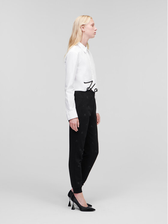 KARL LAGERFELD KARL LAGERFELD Camicia Signature 226W1605 Bianco Regular Fit