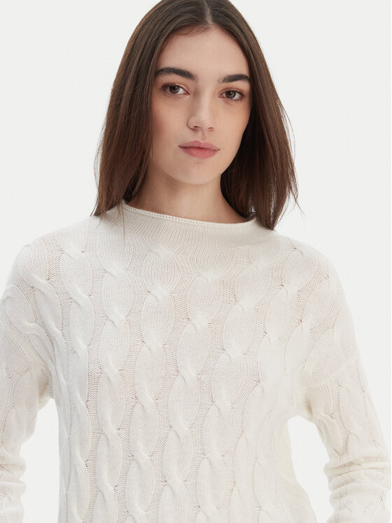 United Colors Of Benetton United Colors Of Benetton Пуловер 1335D2467 Бял Regular Fit