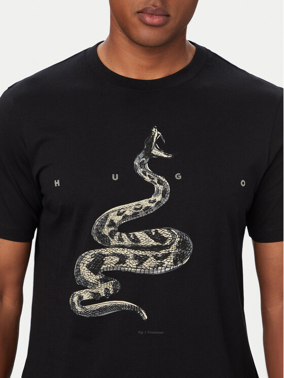 HUGO HUGO T-särk Discorb 50557672 Must Regular Fit