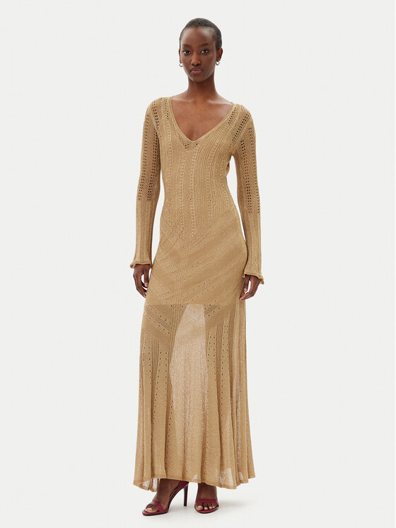 TWINSET TWINSET Strickkleid 251TT3180 Beige Slim Fit