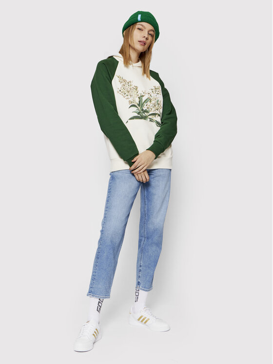 Felpa Unisex College Bloom Verde Regular Fit