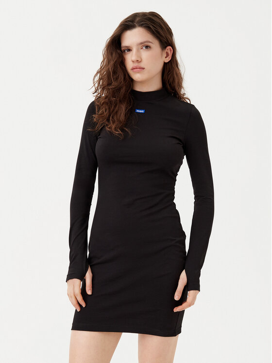 HUGO HUGO Hétköznapi ruha Nilla 50531138 Fekete Slim Fit