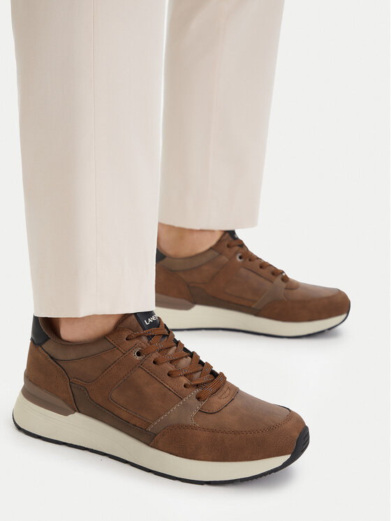 Lanetti Lanetti Sneakersy CEO-REUS-01 Brązowy