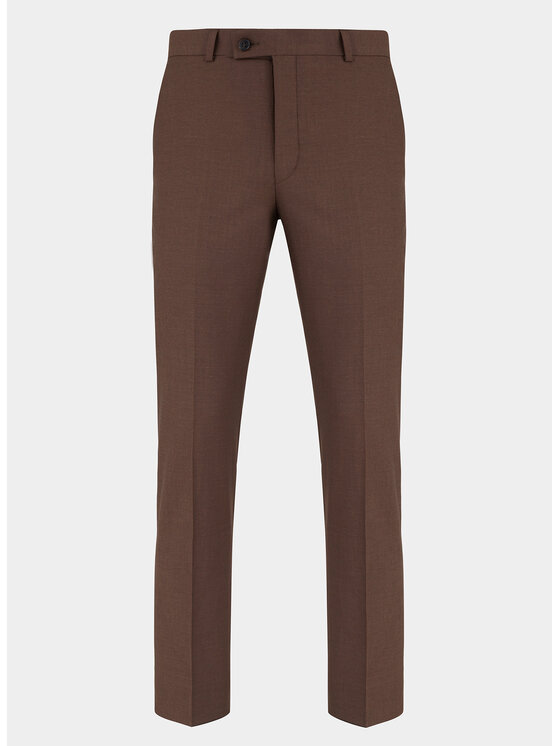 Pako Lorente Pako Lorente Spodnie garniturowe P21WF-6G-075 Brązowy Slim Fit