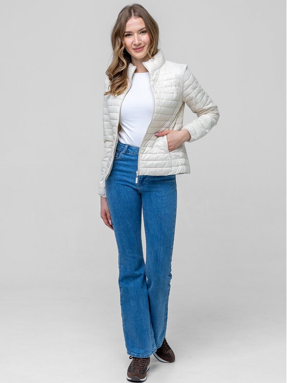 Perso Perso Prechodná bunda BLE260049F Svetlo béžová Regular Fit