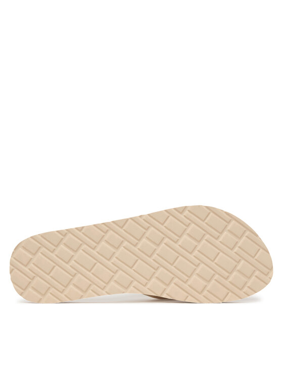 Tommy Hilfiger Tommy Hilfiger Zehentrenner Th Ltr Footbed Summer Sandal FW0FW09194 Écru